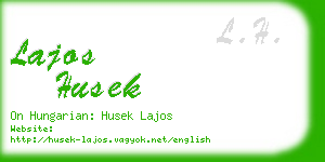 lajos husek business card